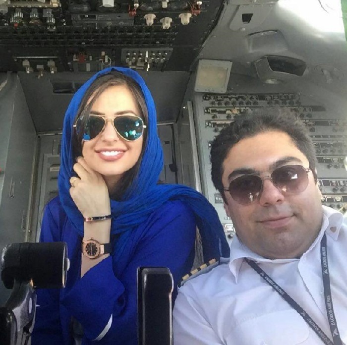 نفیسه روشن و همسرش